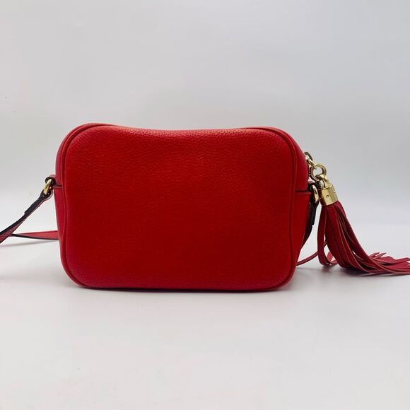 Auth Gucci Tabasco Red Small Soho Disco Crossbody Bag Preloved Purse Excellent - Picture 9 of 16